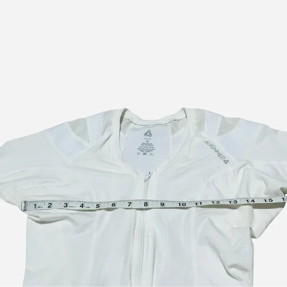 AlignMed Posture Shirt 2.0 Short Sleeve Zip Front Compression Support Top Size M - Picture 7 of 10